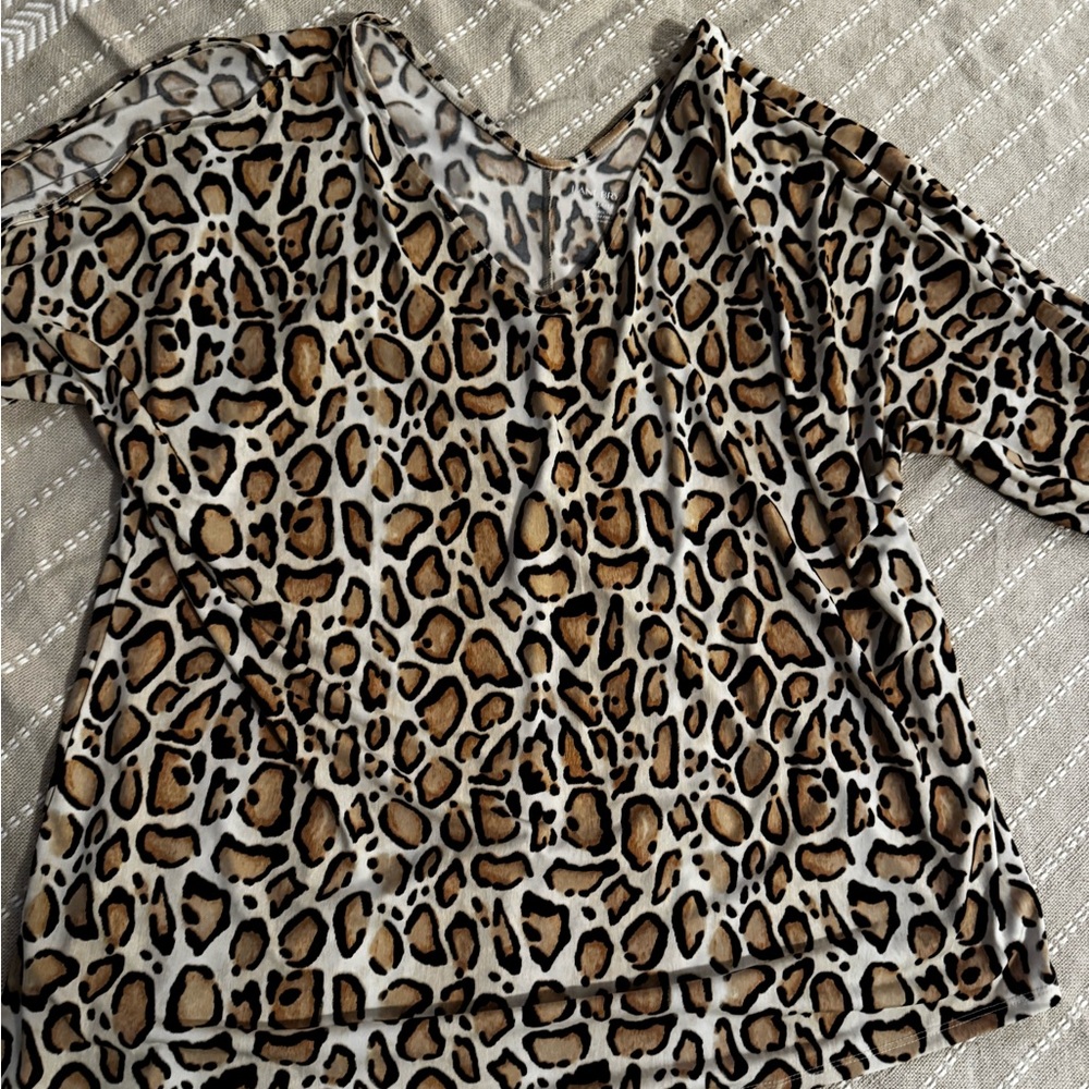 Leopard Print Women's Top size 14/16 by Lane Bryant